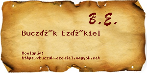 Buczák Ezékiel névjegykártya